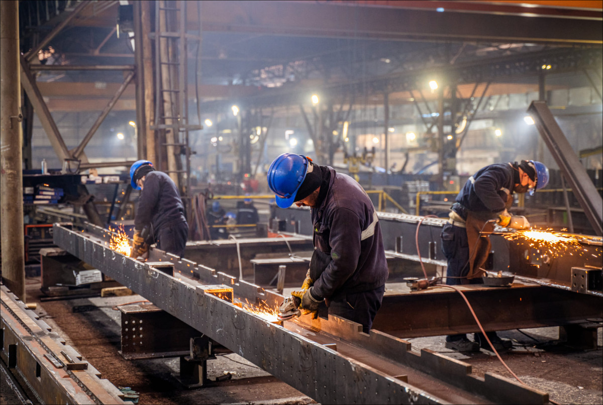 Arbeiter in einer Fabrik