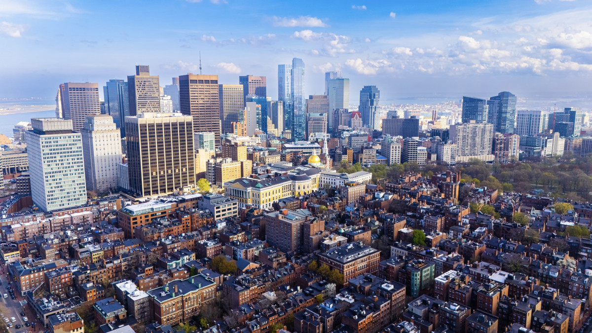 Blick auf die Skyline von Boston.