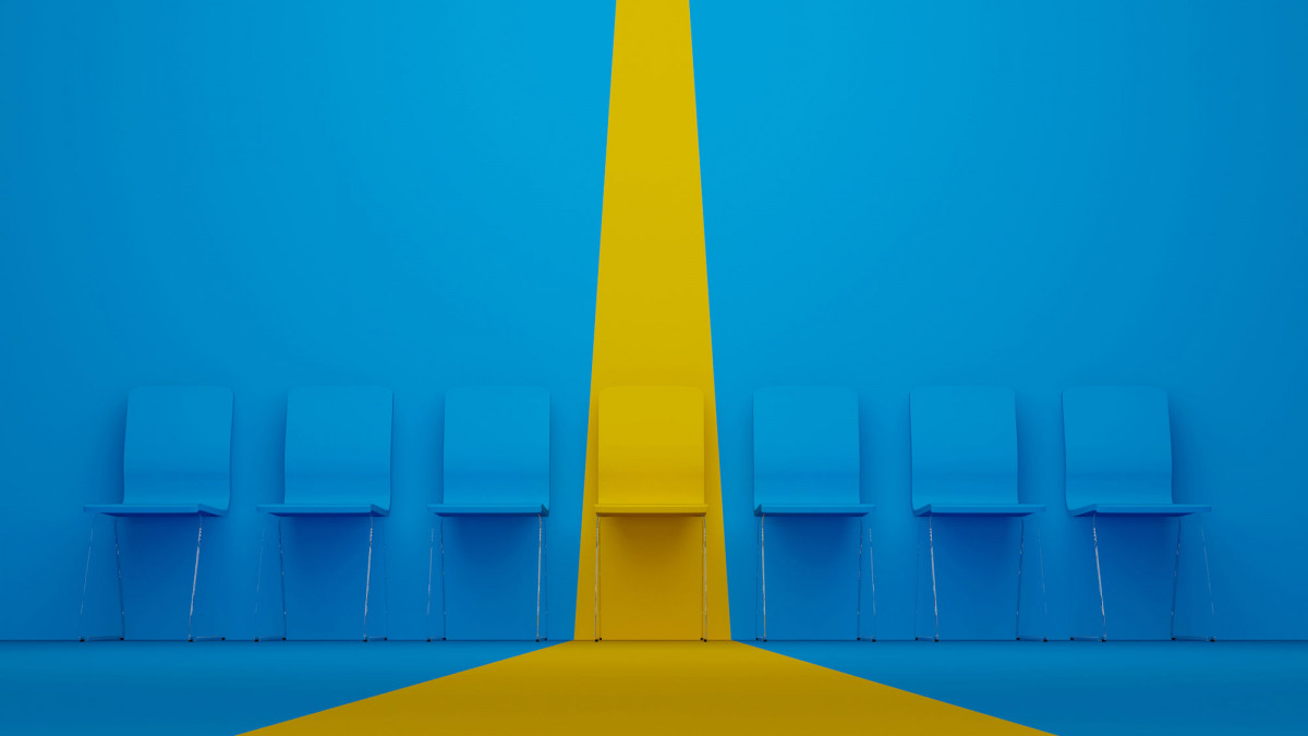 Der Chefsessel im Spotlight