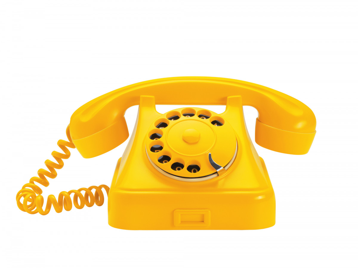 Gelbes altes Telefon