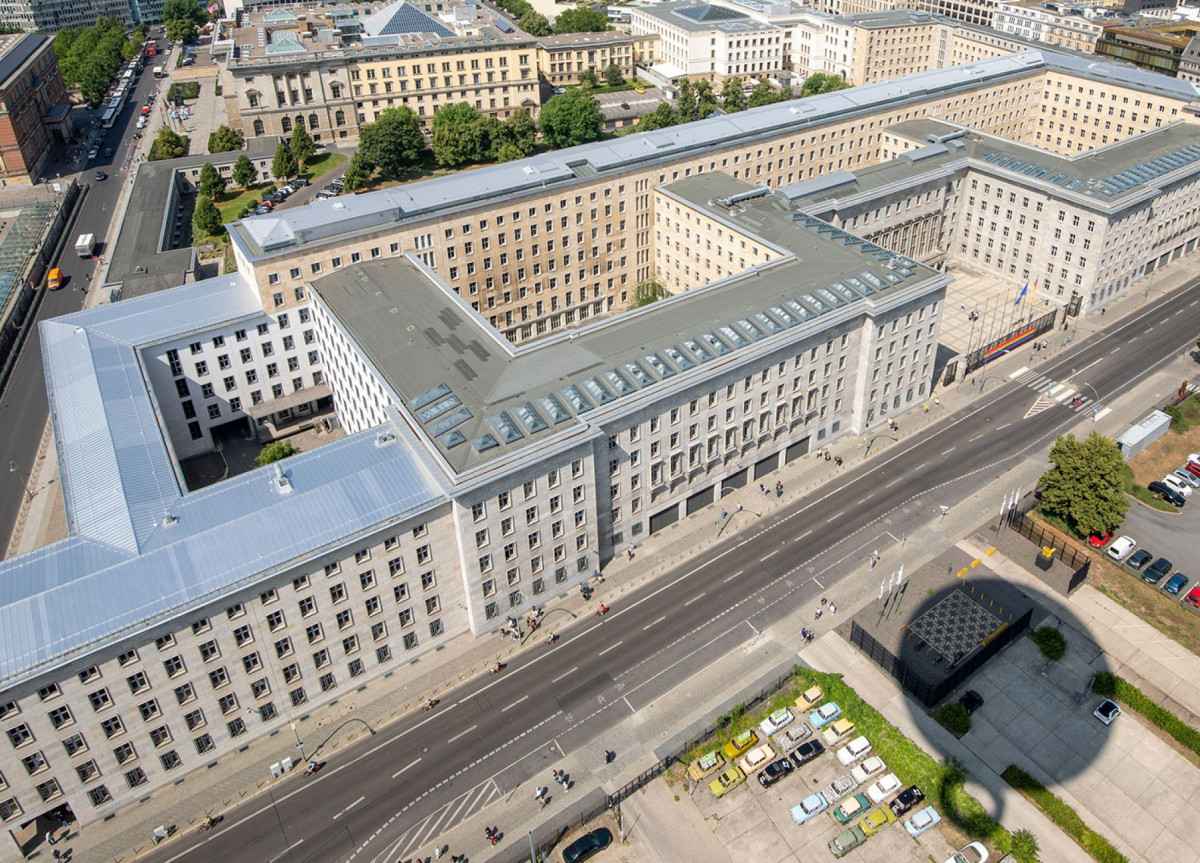 Blick von oben auf das Bundesfinanzministerium