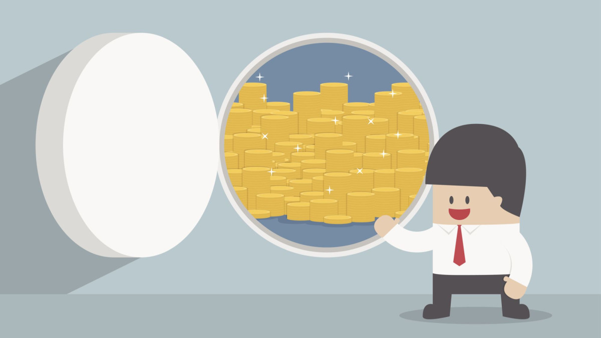 Geldmünzen im Tresor