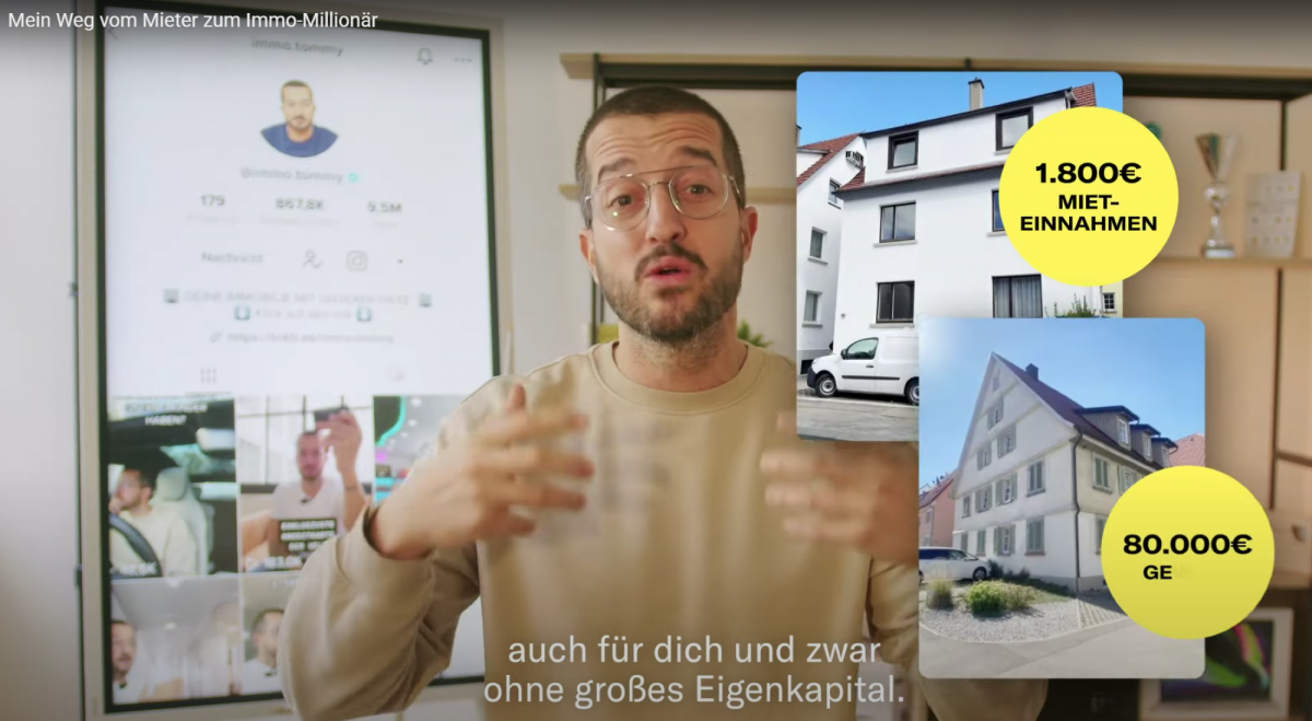 Screenshot von einem Video von Immo Tommy