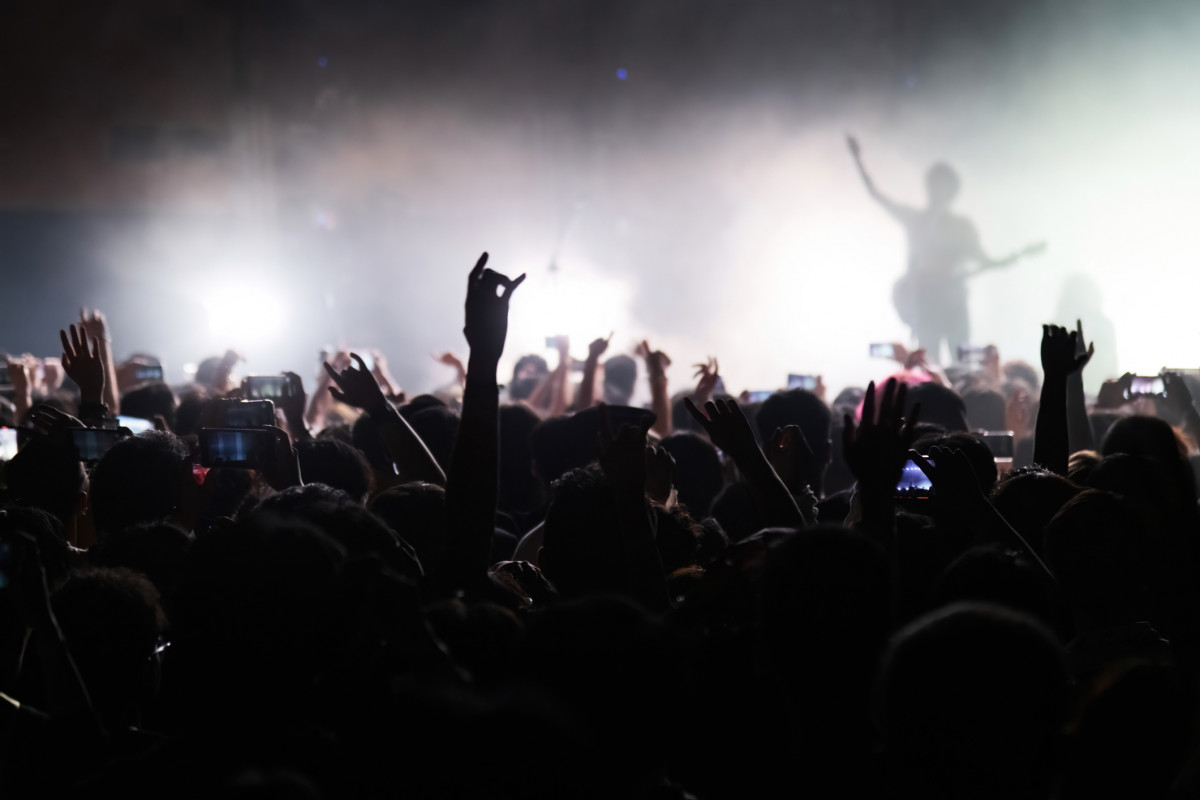 Blick über das Publikum bei einem Konzert