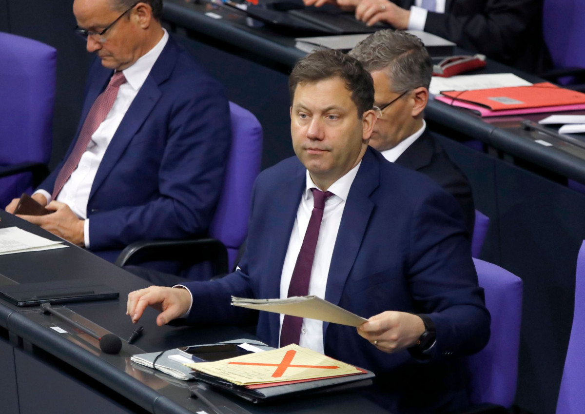 Bundesfinanzminister Lars Klingbeil im Bundestag