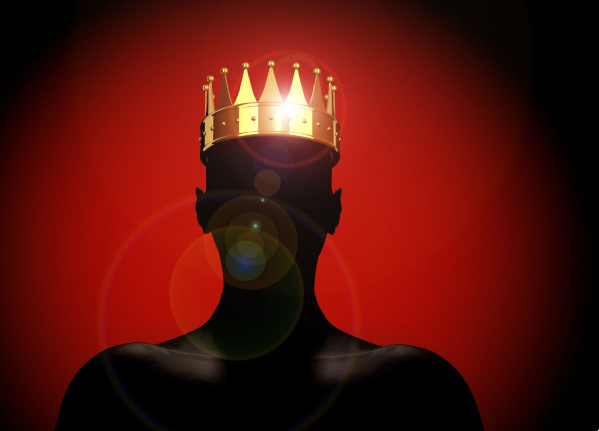 Silhouette eines Königs