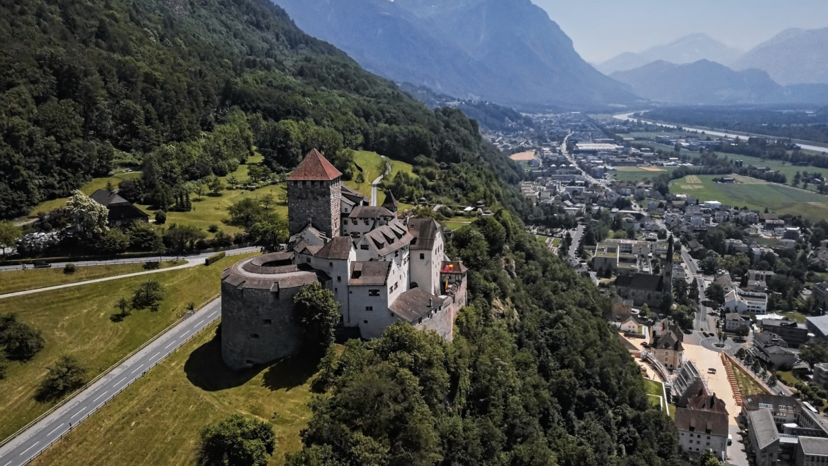 Blick auf Vaduz, Hauptstadt des Fürstentums Liechtenstein