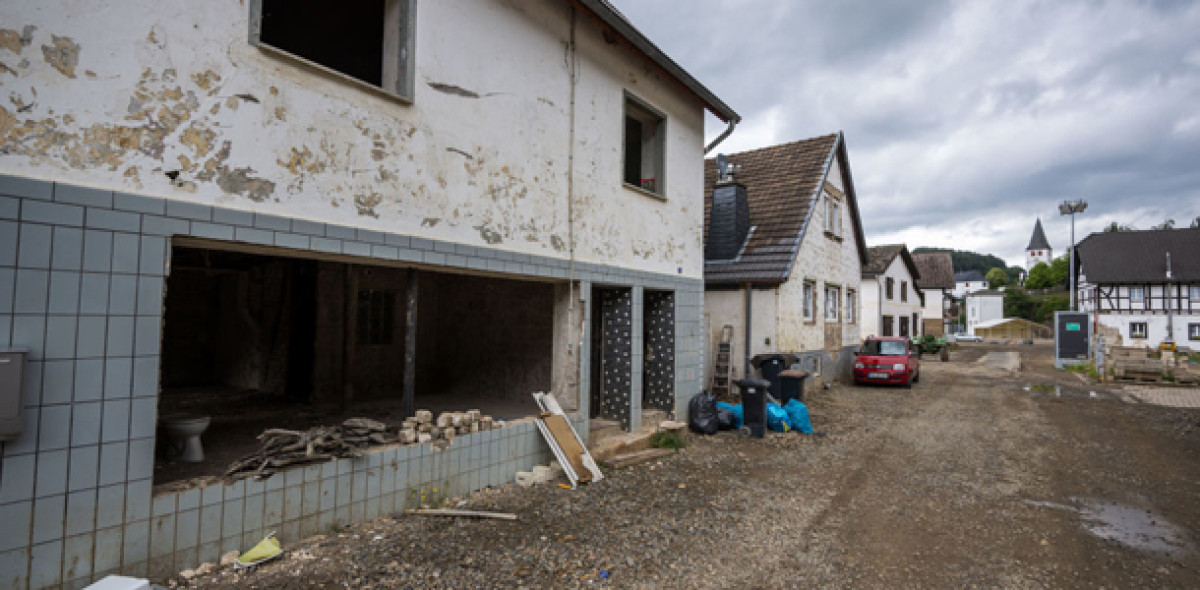 Zerstörte Häuser im Arthal