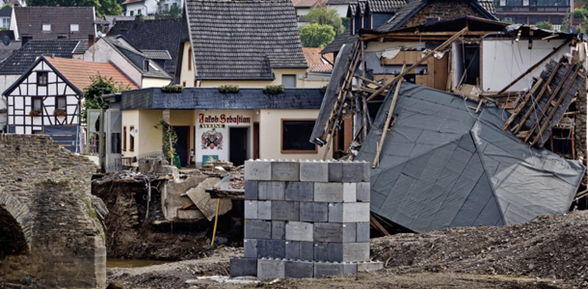 zerstörte Häuser im Ahrtal