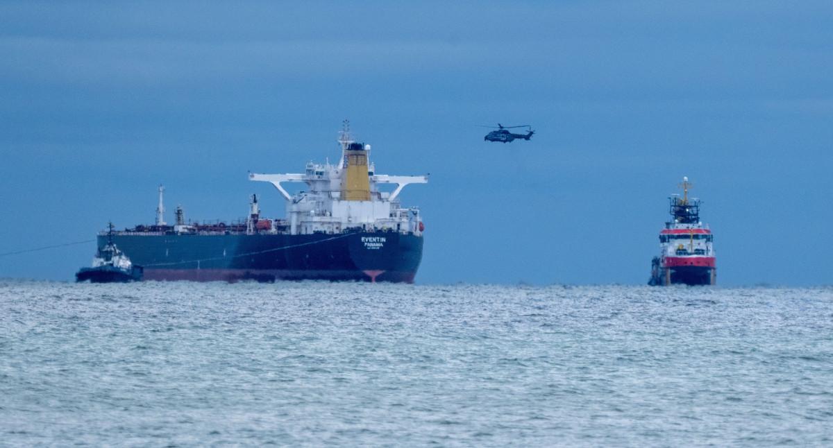 Der havarierte Öltanker Eventin