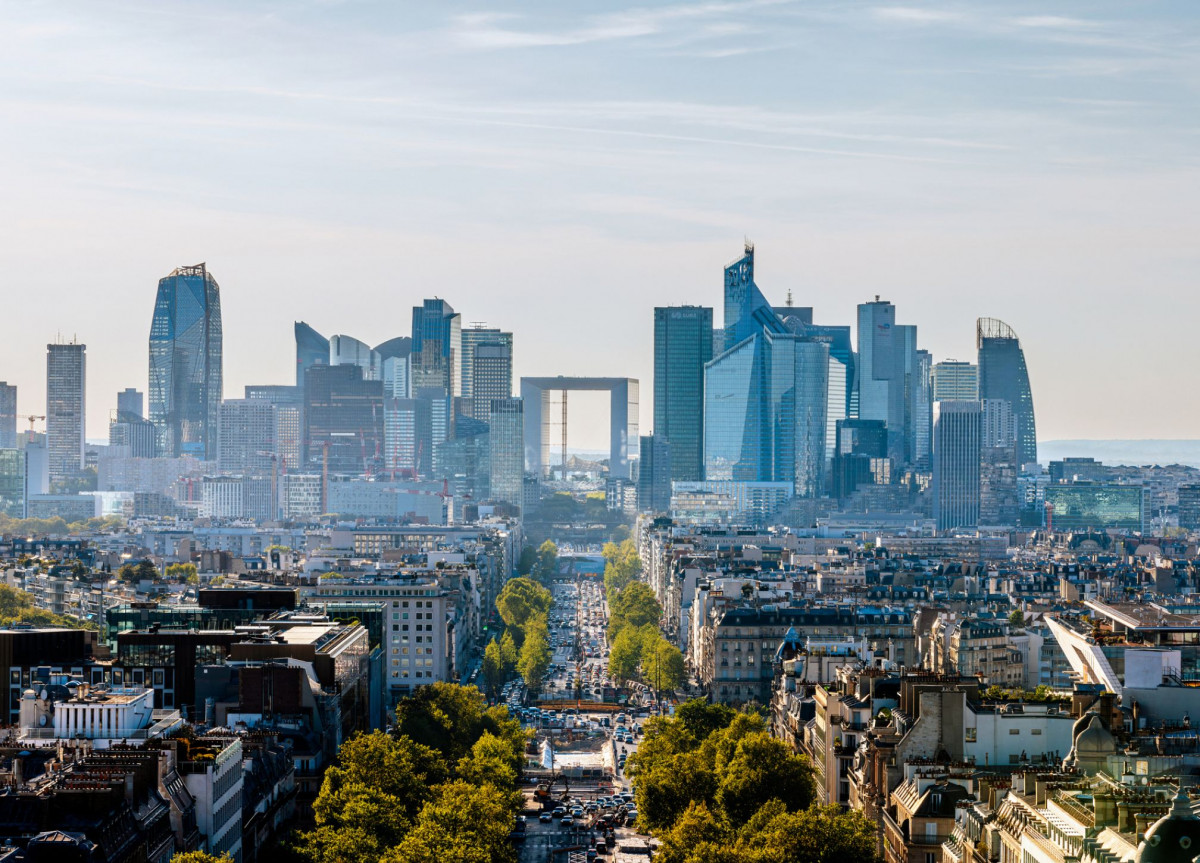 Das Viertel La Defense bei Paris