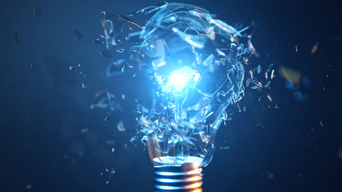 Zersprungene Glühbirne