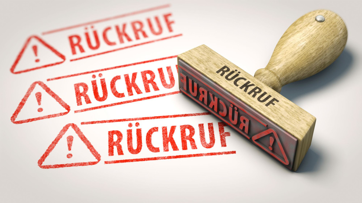 Produktrückruf-Stempel