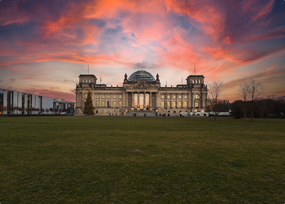 Reichstag im Abendlicht