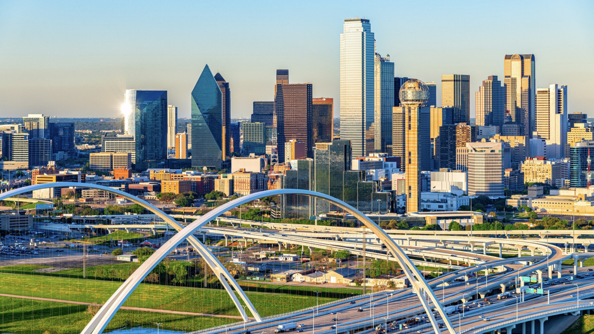 Blick auf die Skyline von Dallas