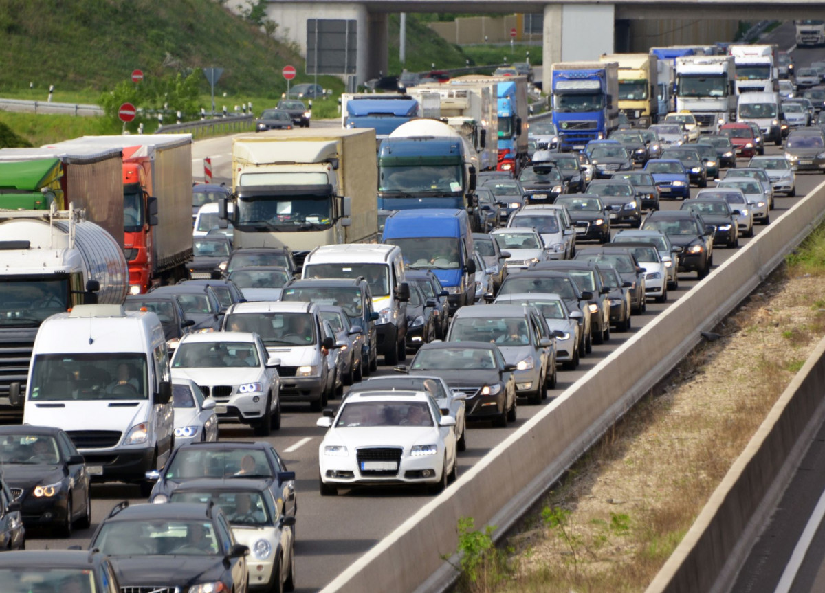 Stau auf einer Autobahn