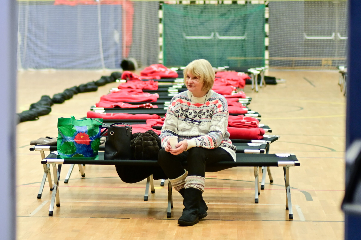 Für die vom Stromausfall betroffenen Menschen wurden Notunterkünfte errichtet.