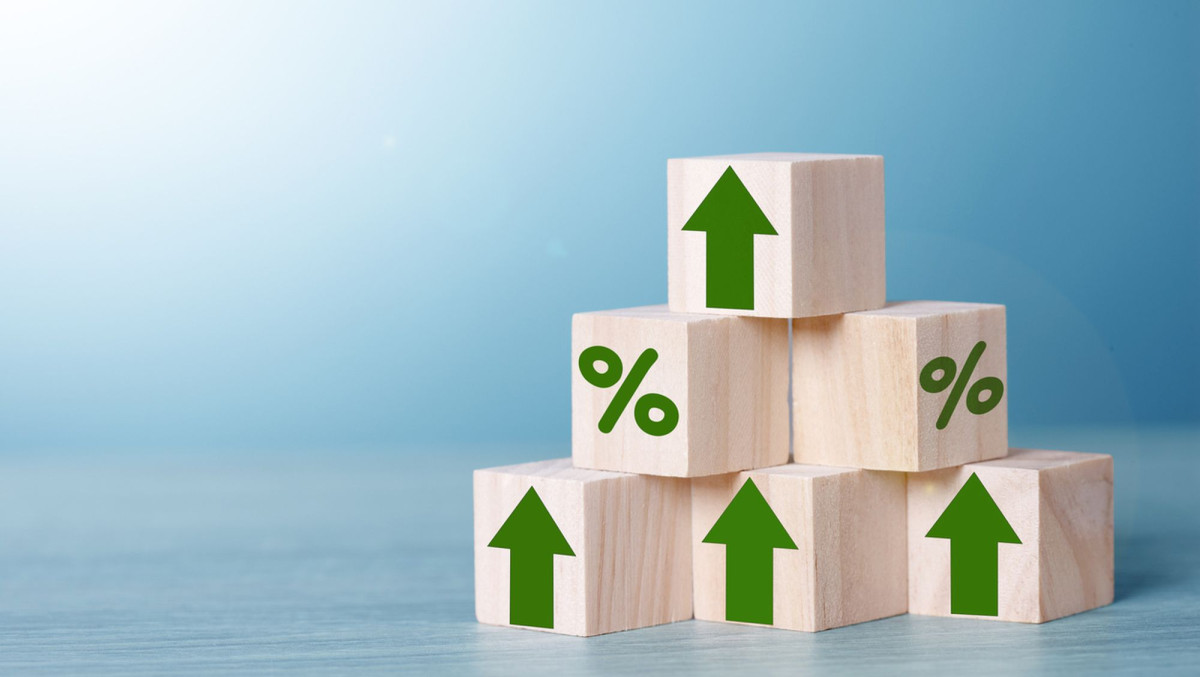 Pfeile und Prozente nach oben