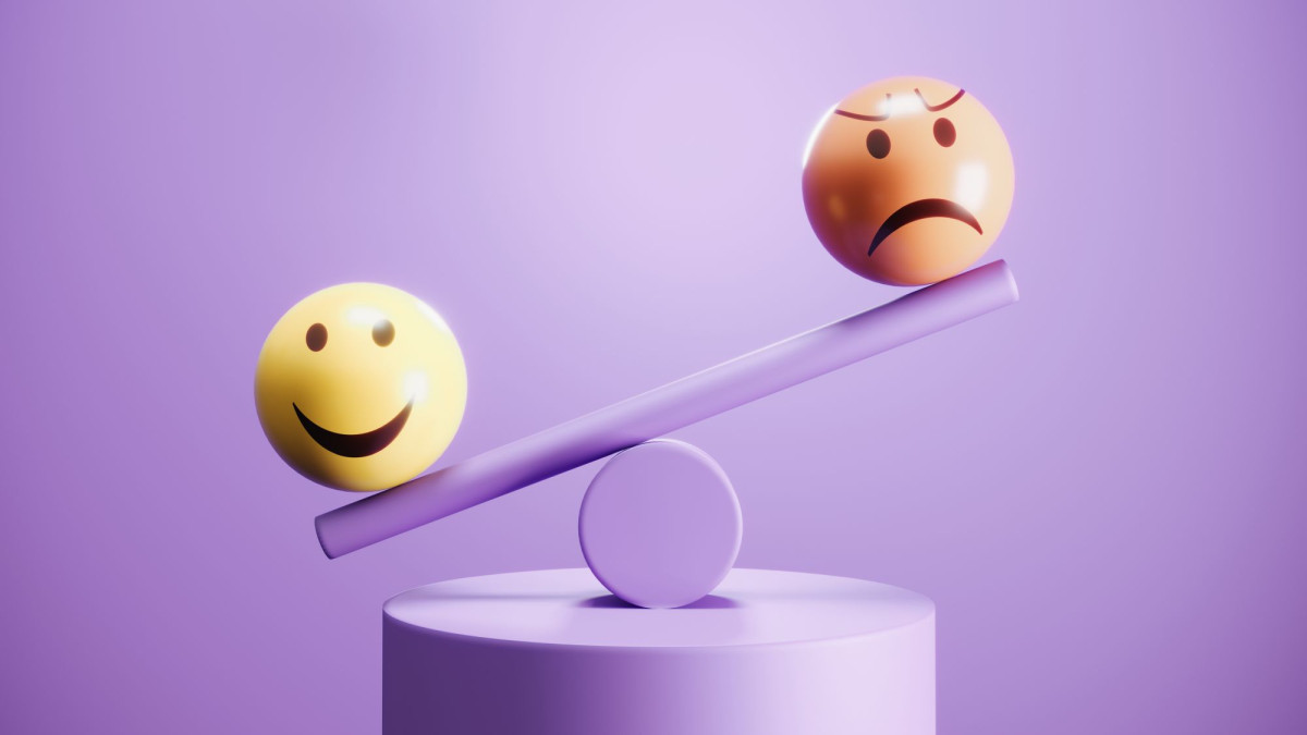 Waage mit zwei Gesichtern